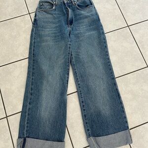 Pilcro Wide Leg Blue Jeans